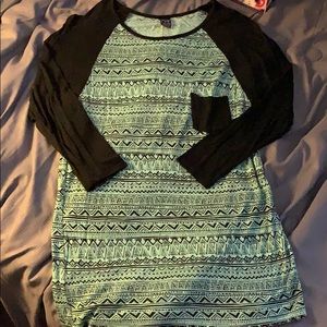 Empyre 3/4 sleeve soft Aztec bohemian shirt